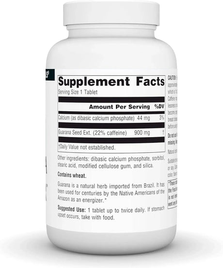 SOURCE NATURALS - Source Naturals Guarana Energizer 900Mg. 100 Tabletas - The Red Vitamin MX - Suplementos Alimenticios - {{ shop.shopifyCountryName }}