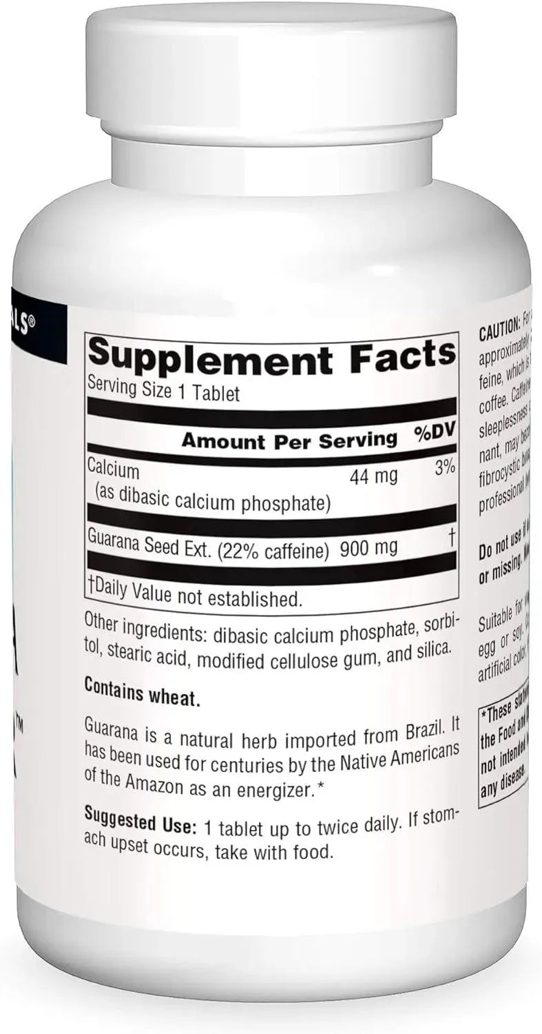 SOURCE NATURALS - Source Naturals Guarana Energizer 900Mg. 200 Tabletas - The Red Vitamin MX - Suplementos Alimenticios - {{ shop.shopifyCountryName }}