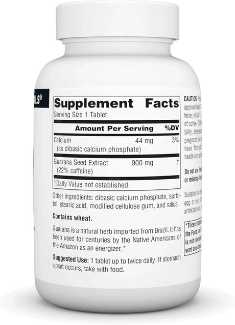 SOURCE NATURALS - Source Naturals Guarana Energizer 900Mg. 60 Tabletas - The Red Vitamin MX - Suplementos Alimenticios - {{ shop.shopifyCountryName }}