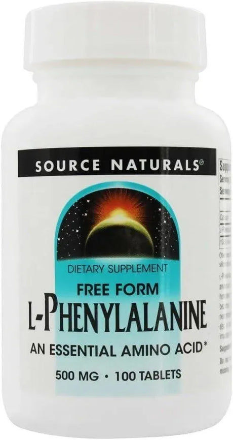 SOURCE NATURALS - Source Naturals L-Phenylalanine 500Mg. 100 Tabletas - The Red Vitamin MX - Suplementos Alimenticios - {{ shop.shopifyCountryName }}