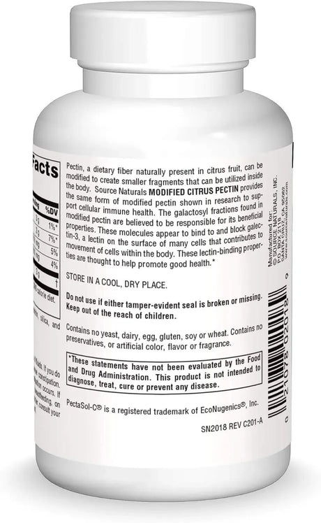 SOURCE NATURALS - Source Naturals PectImmune Modified Citrus Pectin 750Mg. 60 Capsulas - The Red Vitamin MX - Suplementos Alimenticios - {{ shop.shopifyCountryName }}