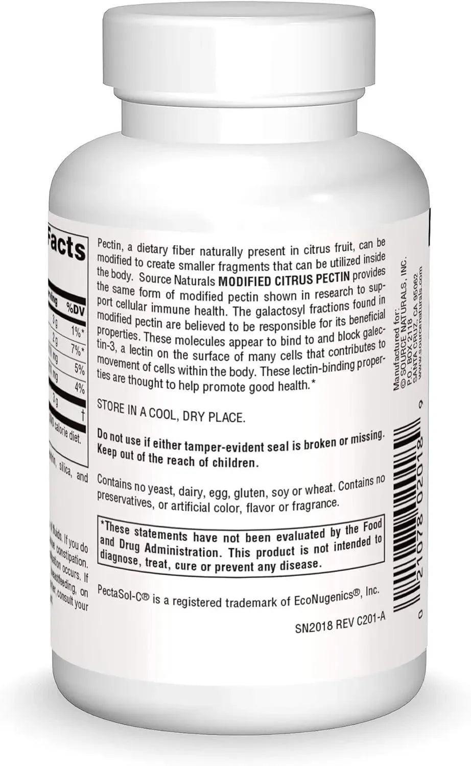 SOURCE NATURALS - Source Naturals PectImmune Modified Citrus Pectin 750Mg. 60 Capsulas - The Red Vitamin MX - Suplementos Alimenticios - {{ shop.shopifyCountryName }}