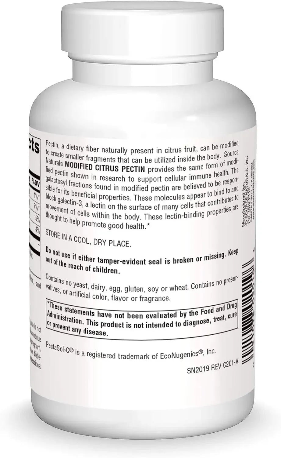 SOURCE NATURALS - Source Naturals PectImmune, Modified Citrus Pectin 750Mg. 90 Capsulas - The Red Vitamin MX - Suplementos Alimenticios - {{ shop.shopifyCountryName }}