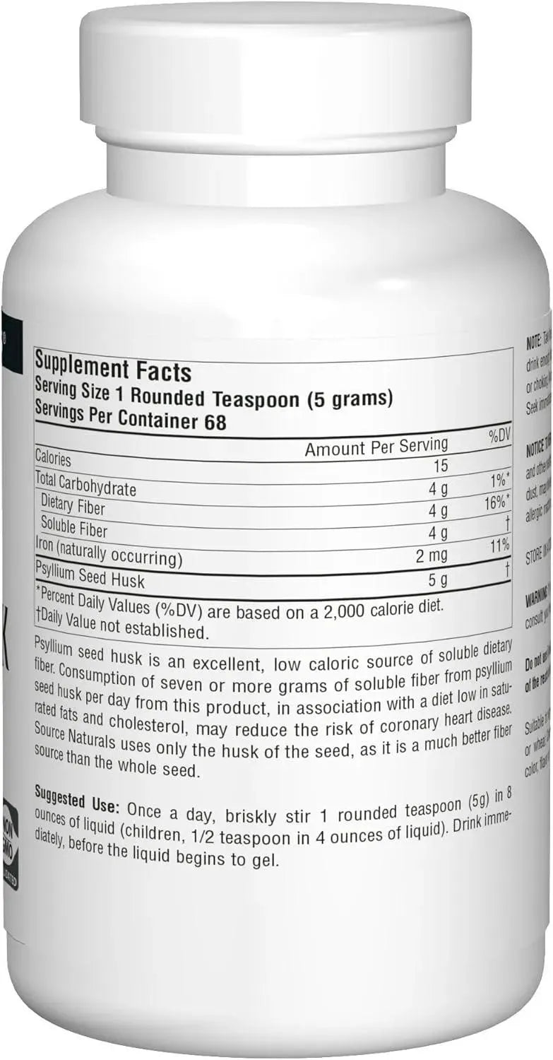 SOURCE NATURALS - Source Naturals Psyllium Husk Powder 340Gr. - The Red Vitamin MX - Suplementos Alimenticios - {{ shop.shopifyCountryName }}