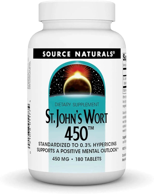 SOURCE NATURALS - Source Naturals St. John's Wort 450Mg. 180 Tabletas - The Red Vitamin MX - Suplementos Alimenticios - {{ shop.shopifyCountryName }}