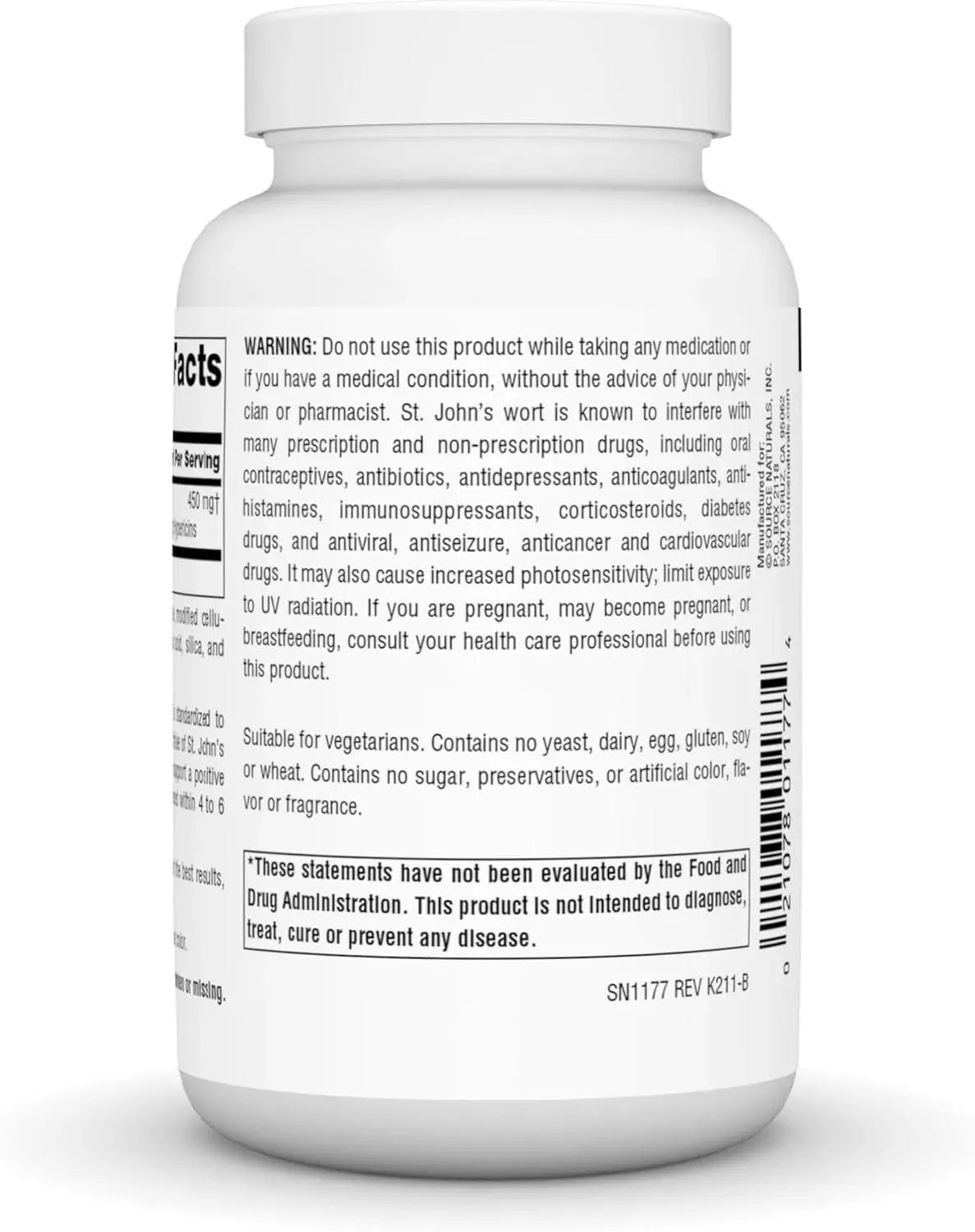 SOURCE NATURALS - Source Naturals St. John's Wort 450Mg. 180 Tabletas - The Red Vitamin MX - Suplementos Alimenticios - {{ shop.shopifyCountryName }}