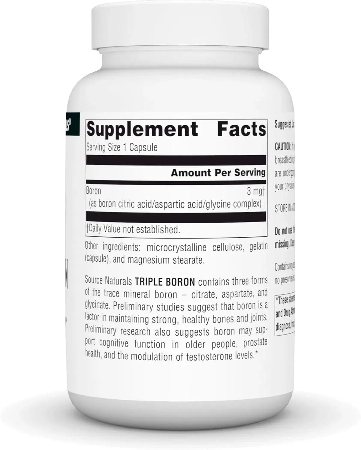 SOURCE NATURALS - Source Naturals Triple Boron 3 Mg. 200 Capsulas - The Red Vitamin MX - Suplementos Alimenticios - {{ shop.shopifyCountryName }}