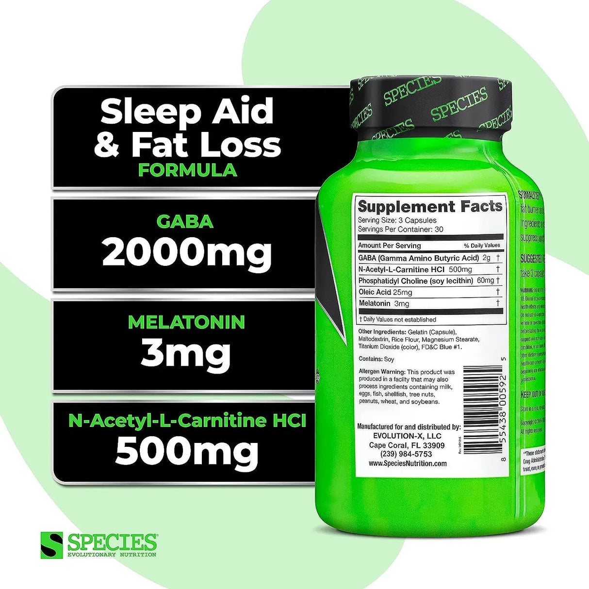 SPECIED NUTRITION - Species Nutrition Somalyze Nighttime Fat Burner 90 Capsulas - The Red Vitamin MX - Suplementos Alimenticios - {{ shop.shopifyCountryName }}