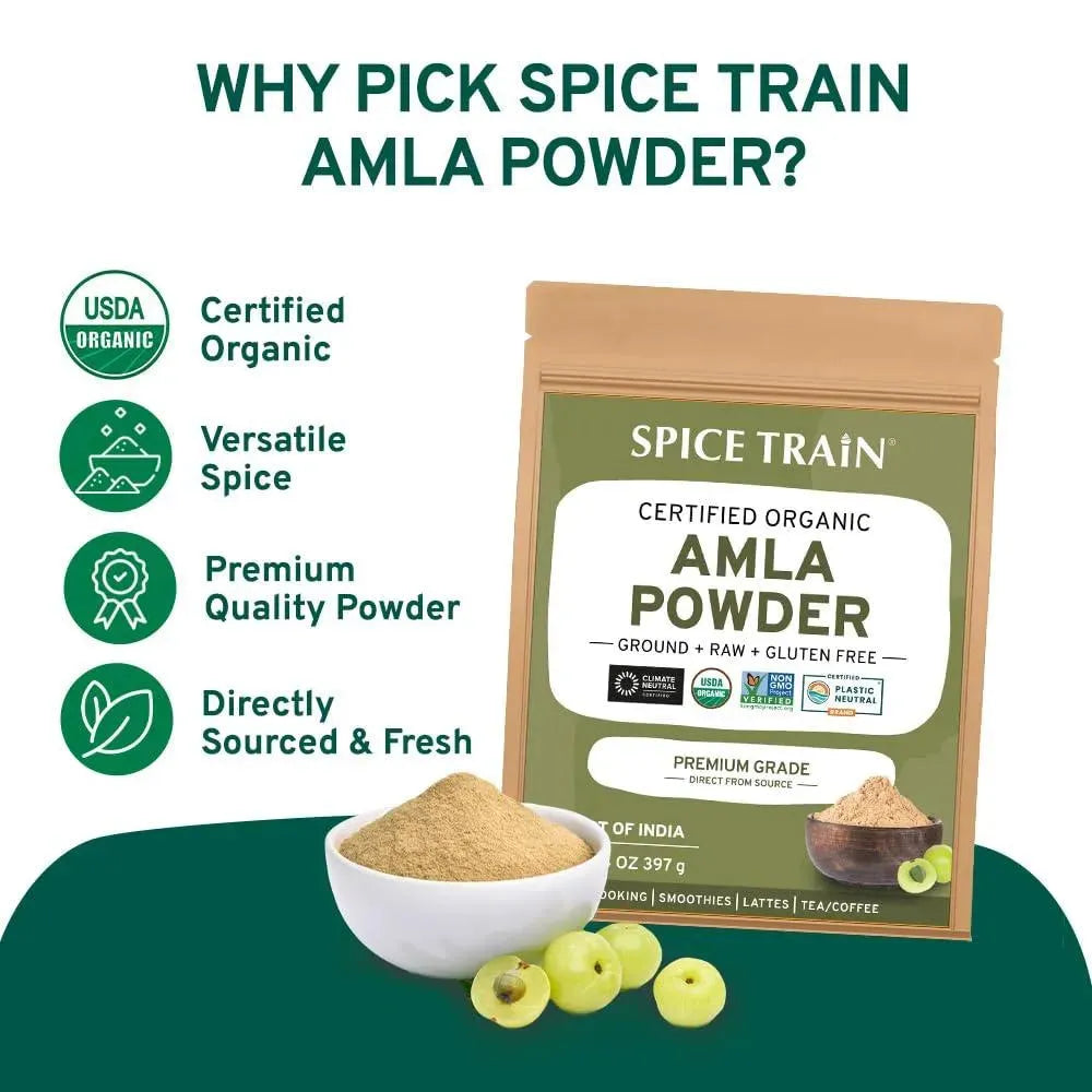 SPICE TRAIN - Spice Train Organic Amla Powder 397Gr. - The Red Vitamin MX - Suplementos Alimenticios - {{ shop.shopifyCountryName }}