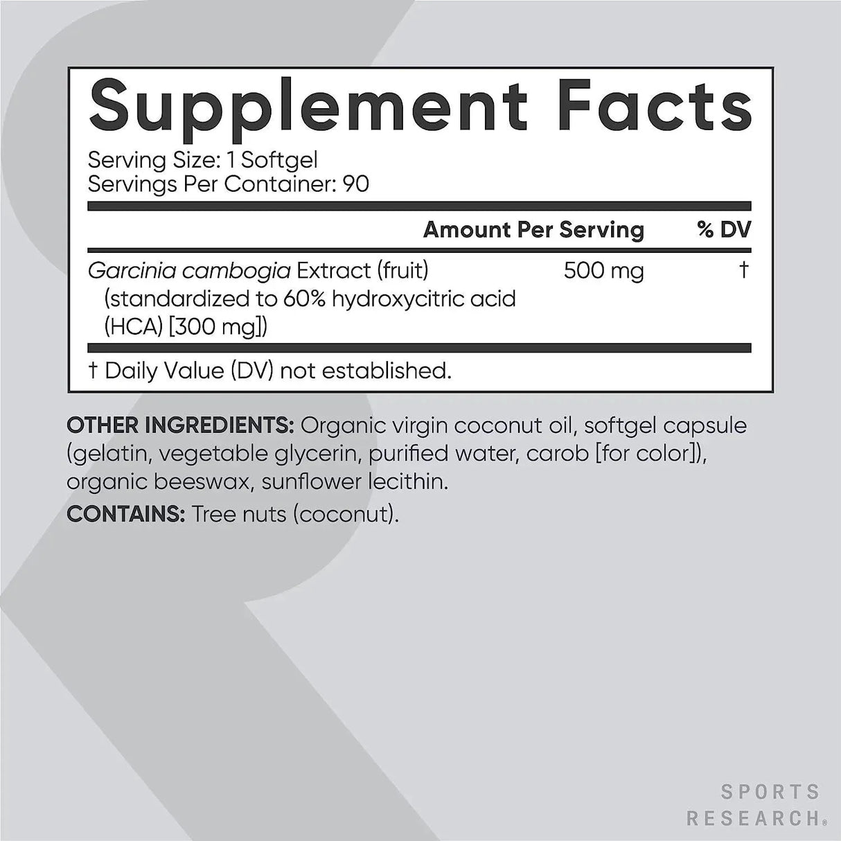 SPORTS RESEARCH - Sports Research Garcinia Cambogia Extract 500Mg. 90 Capsulas Blandas - The Red Vitamin MX - Suplementos Alimenticios - {{ shop.shopifyCountryName }}