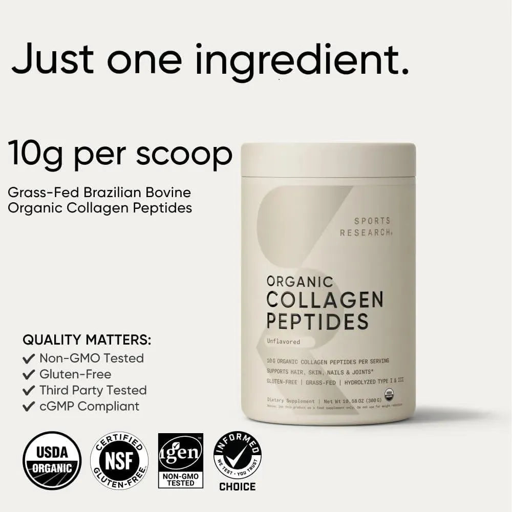 SPORTS RESEARCH - Sports Research Organic Collagen Peptides 300Gr. - The Red Vitamin MX - Suplementos Alimenticios - {{ shop.shopifyCountryName }}