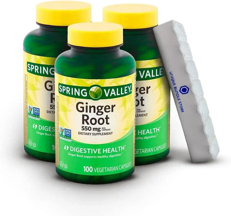 SPRING VALLEY - Spring Valley Ginger Root 550Mg. 100 Capsulas 3 Pack - The Red Vitamin MX - Suplementos Alimenticios - {{ shop.shopifyCountryName }}