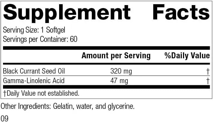 STANDARD PROCESS - Standard Process Black Currant Seed Oil 60 Capsulas Blandas - The Red Vitamin MX - Suplementos Alimenticios - {{ shop.shopifyCountryName }}