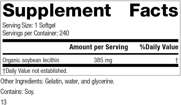 STANDARD PROCESS - Standard Process Soybean Lecithin 240 Capsulas Blandas - The Red Vitamin MX - Suplementos Alimenticios - {{ shop.shopifyCountryName }}