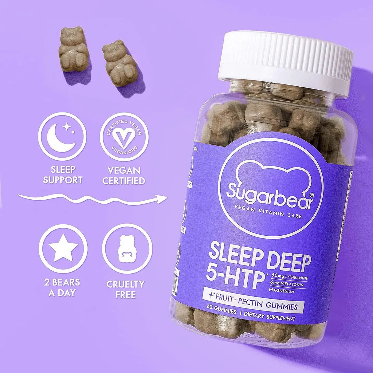 SUGARBEAR - Sugarbear Sleep Aid Gummies 5 HTP 60 Gomitas - The Red Vitamin MX - Suplementos Alimenticios - {{ shop.shopifyCountryName }}