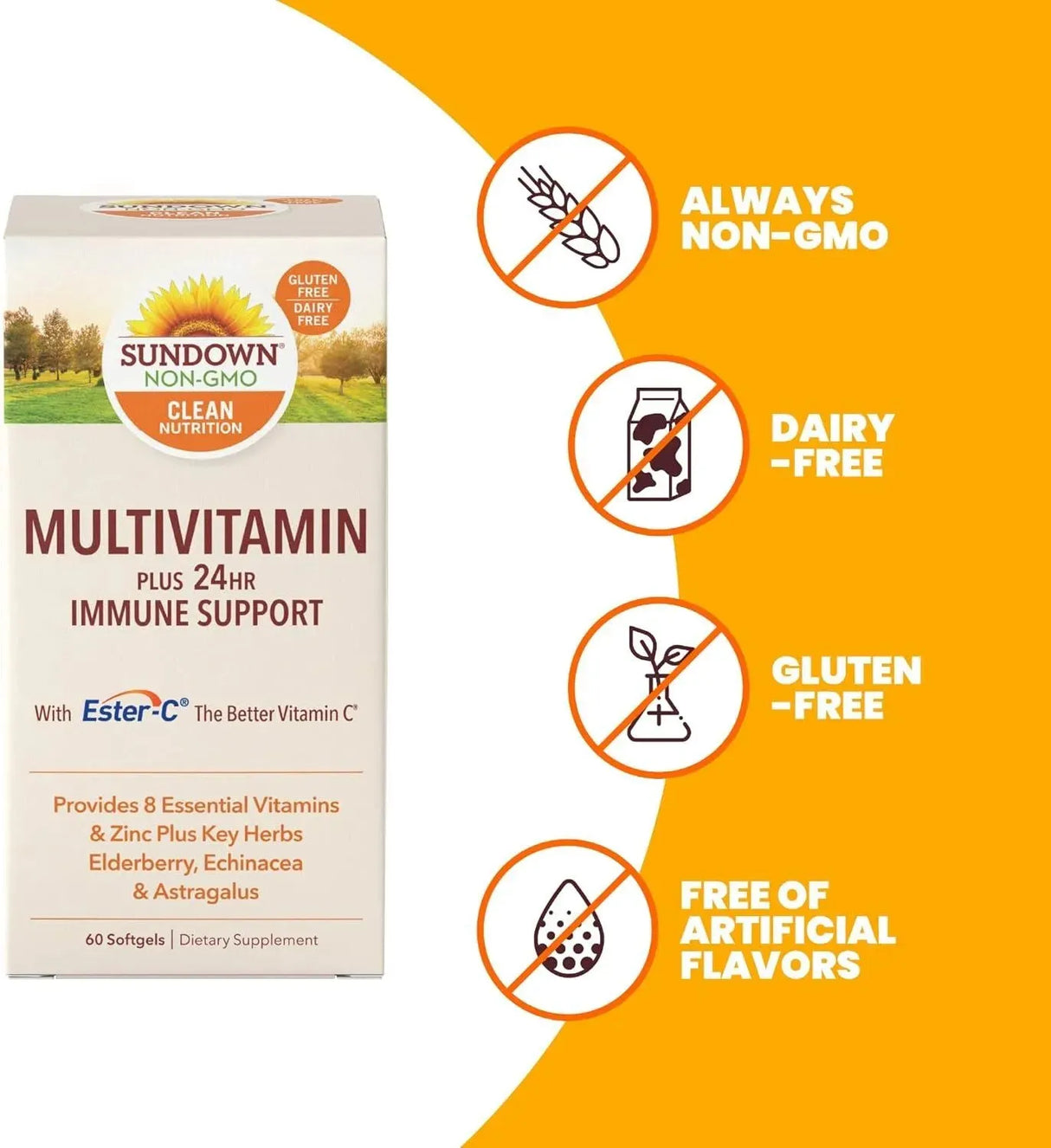 SUNDOWN - Sundown Multivitamin Plus 24Hr Immune Support 60 Capsulas Blandas - The Red Vitamin MX - Suplementos Alimenticios - {{ shop.shopifyCountryName }}