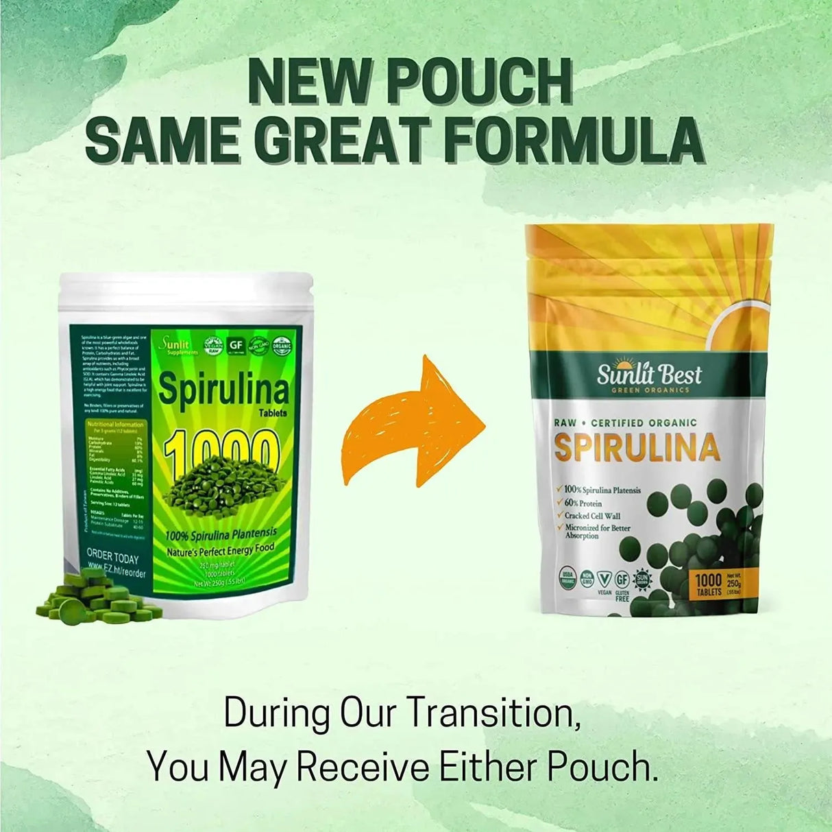 SUNLIT BEST GREEN ORGANICS - Sunlit Organic Spirulina 1000 Tabletas - The Red Vitamin MX - Suplementos Alimenticios - {{ shop.shopifyCountryName }}