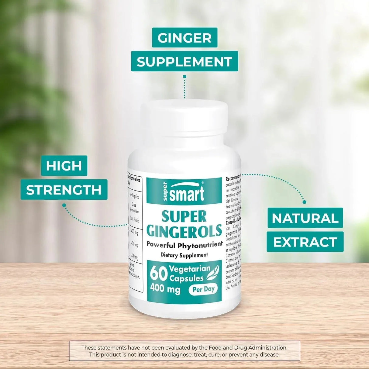 SUPER SMART - Supersmart Super Gingerols 400Mg. 60 Capsulas - The Red Vitamin MX - Suplementos Alimenticios - {{ shop.shopifyCountryName }}