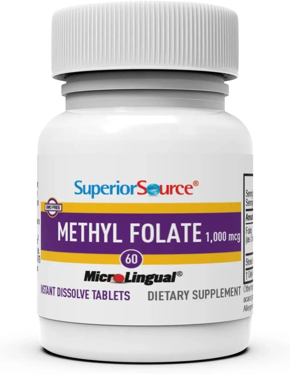 SUPERIOR SOURCE - Superior Source Methylfolate 5-MTHF 1000mcg 60 Tabletas - The Red Vitamin MX - Suplementos Alimenticios - {{ shop.shopifyCountryName }}