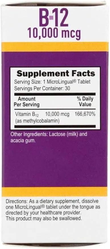 SUPERIOR SOURCE - Superior Source No Shot Vitamin B12 Methylcobalamin 10000mcg 30 Tabletas Sublinguales - The Red Vitamin MX - Suplementos Alimenticios - {{ shop.shopifyCountryName }}