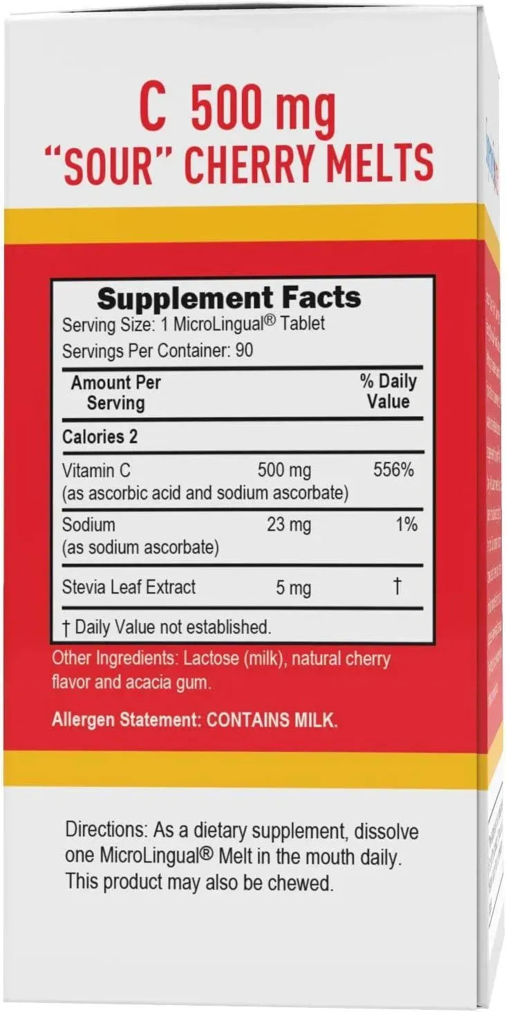 SUPERIOR SOURCE - Superior Source Vitamin C 500Mg. MicroLignual Tablets Sour Cherry Melts 90 Tabletas - The Red Vitamin MX - Suplementos Alimenticios - {{ shop.shopifyCountryName }}