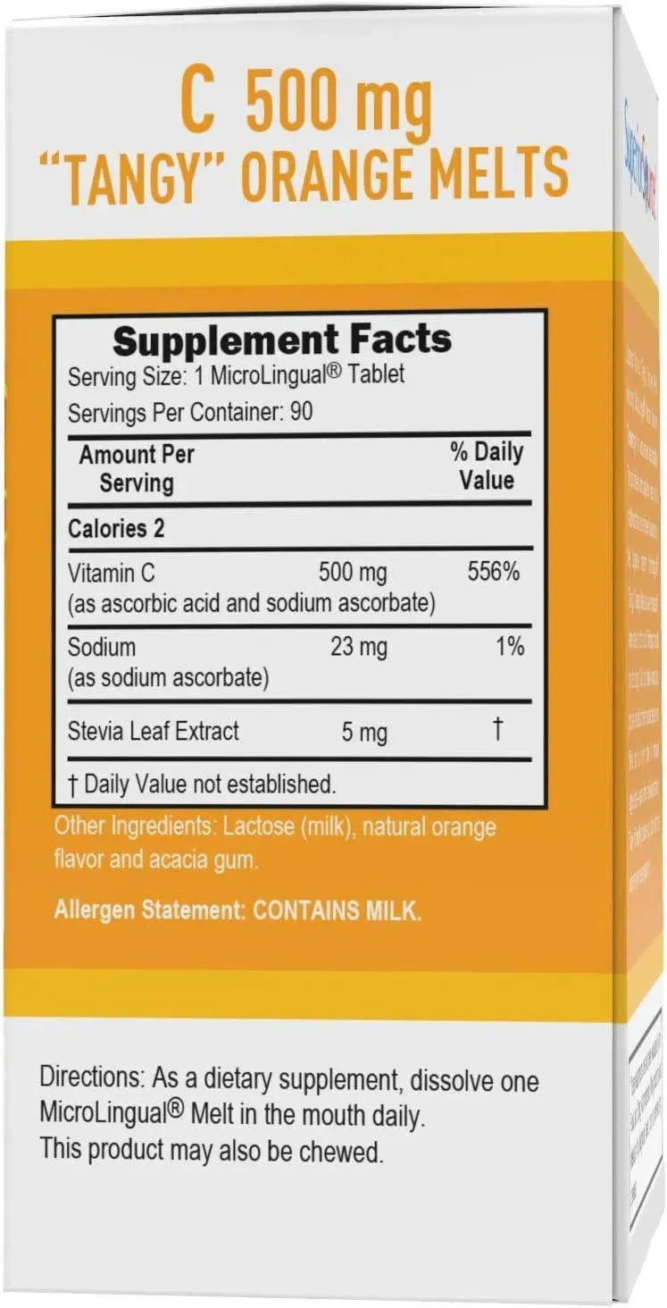 SUPERIOR SOURCE - Superior Source Vitamin C 500Mg. MicroLingual Tablets Tangy Orange Melts 90 Tabletas - The Red Vitamin MX - Suplementos Alimenticios - {{ shop.shopifyCountryName }}