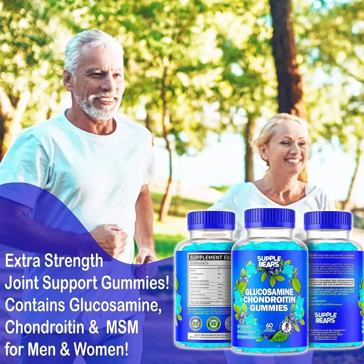 SUPPLEBEARS - Supplebears Glucosamine Chondroitin Gummies 60 Gomitas - The Red Vitamin MX - Suplementos Alimenticios - {{ shop.shopifyCountryName }}