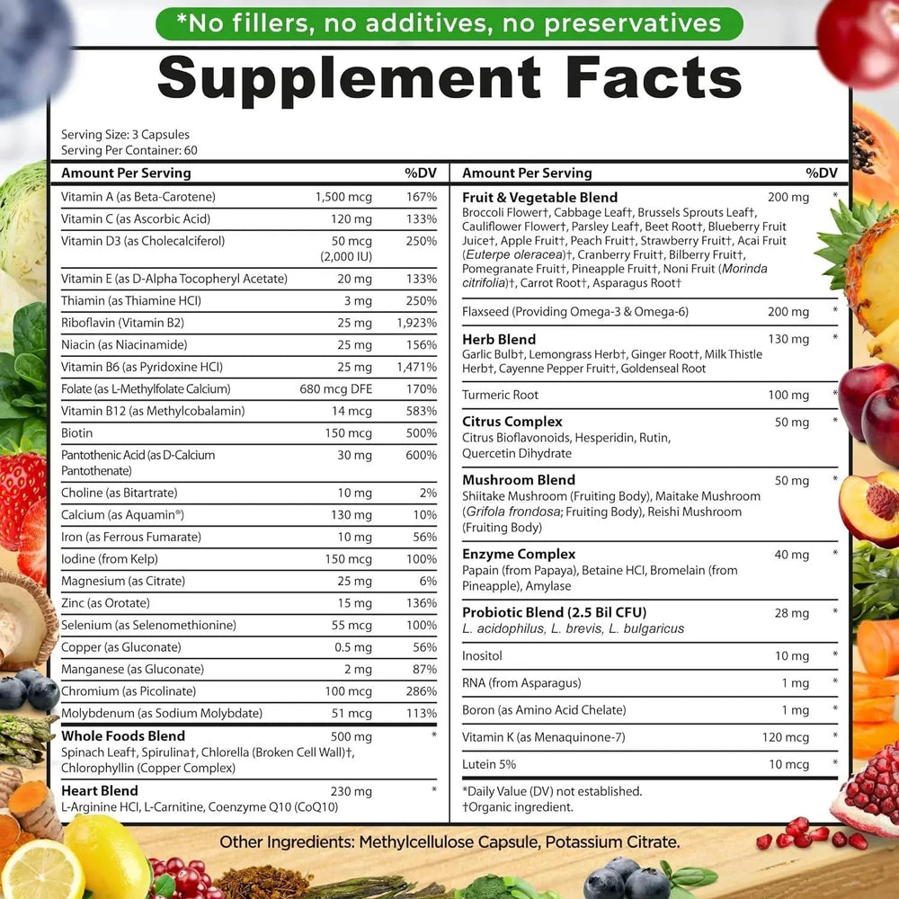 SUPPLEMENTS STUDIO - Supplements Studio Vegan Whole Food Multivitamin with Iron 180 Capsulas - The Red Vitamin MX - Suplementos Alimenticios - {{ shop.shopifyCountryName }}