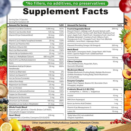 SUPPLEMENTS STUDIO - Supplements Studio Vegan Whole Food Multivitamin with Iron 180 Capsulas - The Red Vitamin MX - Suplementos Alimenticios - {{ shop.shopifyCountryName }}