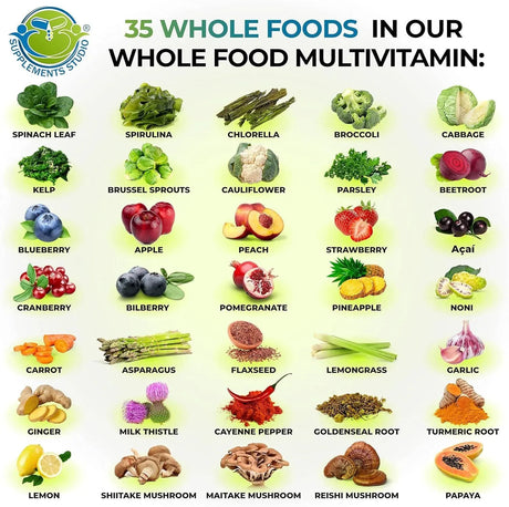 SUPPLEMENTS STUDIO - Supplements Studio Vegan Whole Food Multivitamin with Iron 180 Capsulas - The Red Vitamin MX - Suplementos Alimenticios - {{ shop.shopifyCountryName }}