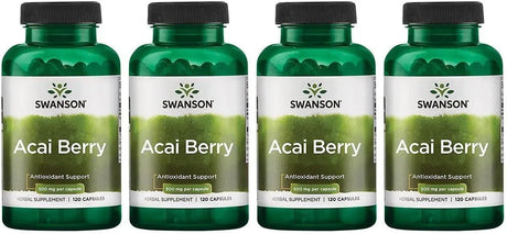 SWANSON - Swanson Acai Berry 500Mg. 120 Capsulas 4 Pack - The Red Vitamin MX - Suplementos Alimenticios - {{ shop.shopifyCountryName }}