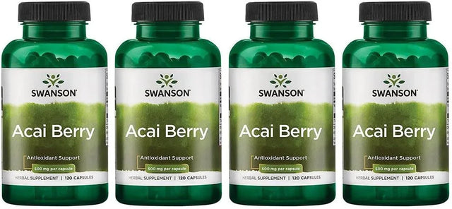 SWANSON - Swanson Acai Berry 500Mg. 120 Capsulas 4 Pack - The Red Vitamin MX - Suplementos Alimenticios - {{ shop.shopifyCountryName }}