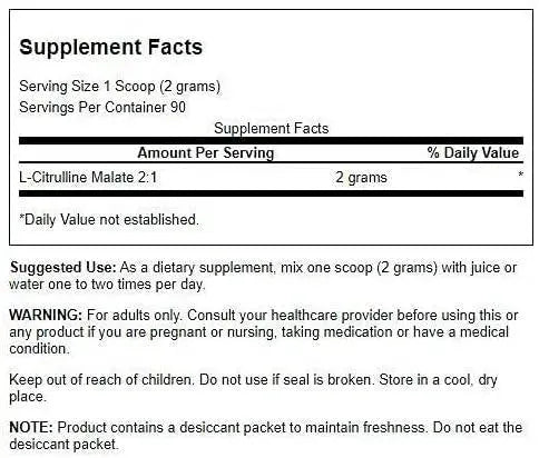SWANSON - Swanson Amino Acid L-Citrulline Malate Complex Powder 180Gr. - The Red Vitamin MX - Suplementos Alimenticios - {{ shop.shopifyCountryName }}