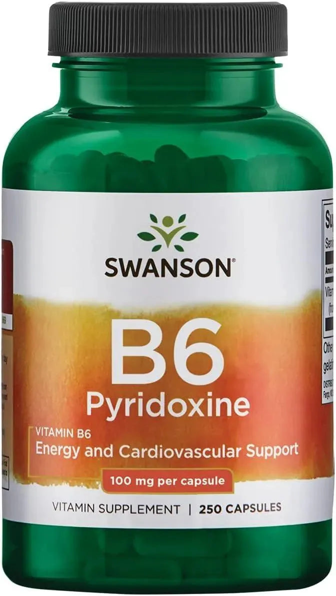 SWANSON - Swanson B6 Pyridoxine 100Mg. 250 Capsulas - The Red Vitamin MX - Suplementos Alimenticios - {{ shop.shopifyCountryName }}