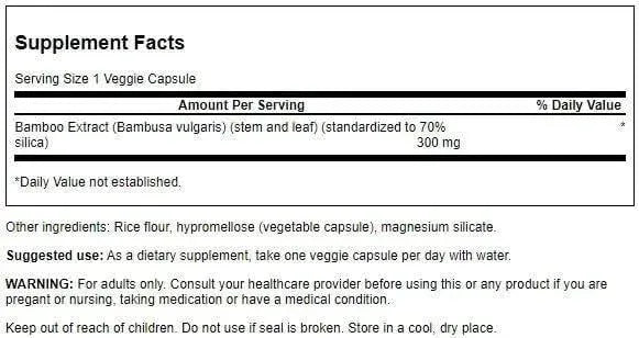 SWANSON - Swanson Bamboo Extract 300Mg. 60 Capsulas - The Red Vitamin MX - Suplementos Alimenticios - {{ shop.shopifyCountryName }}