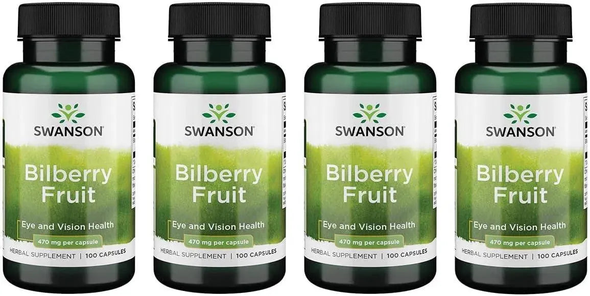 SWANSON - Swanson Bilberry Fruit 470Mg. 100 Capsulas 4 Pack - The Red Vitamin MX - Suplementos Alimenticios - {{ shop.shopifyCountryName }}