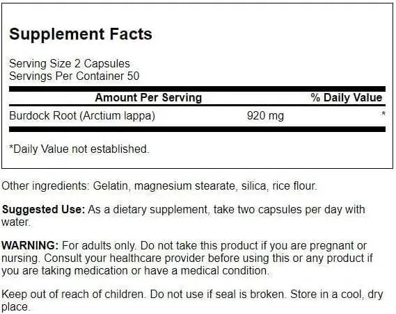 SWANSON - Swanson Burdock Root 460Mg. 100 Capsulas 4 Pack - The Red Vitamin MX - Suplementos Alimenticios - {{ shop.shopifyCountryName }}