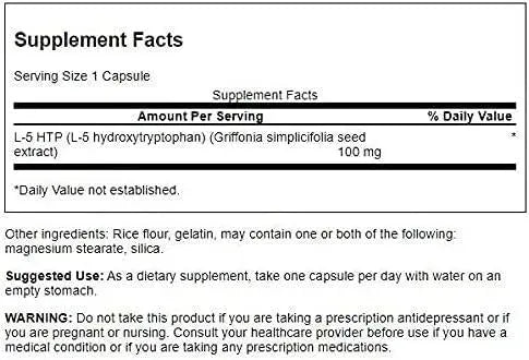 SWANSON - Swanson Extra Strength 5-HTP 100Mg. 60 Capsulas - The Red Vitamin MX - Suplementos Alimenticios - {{ shop.shopifyCountryName }}