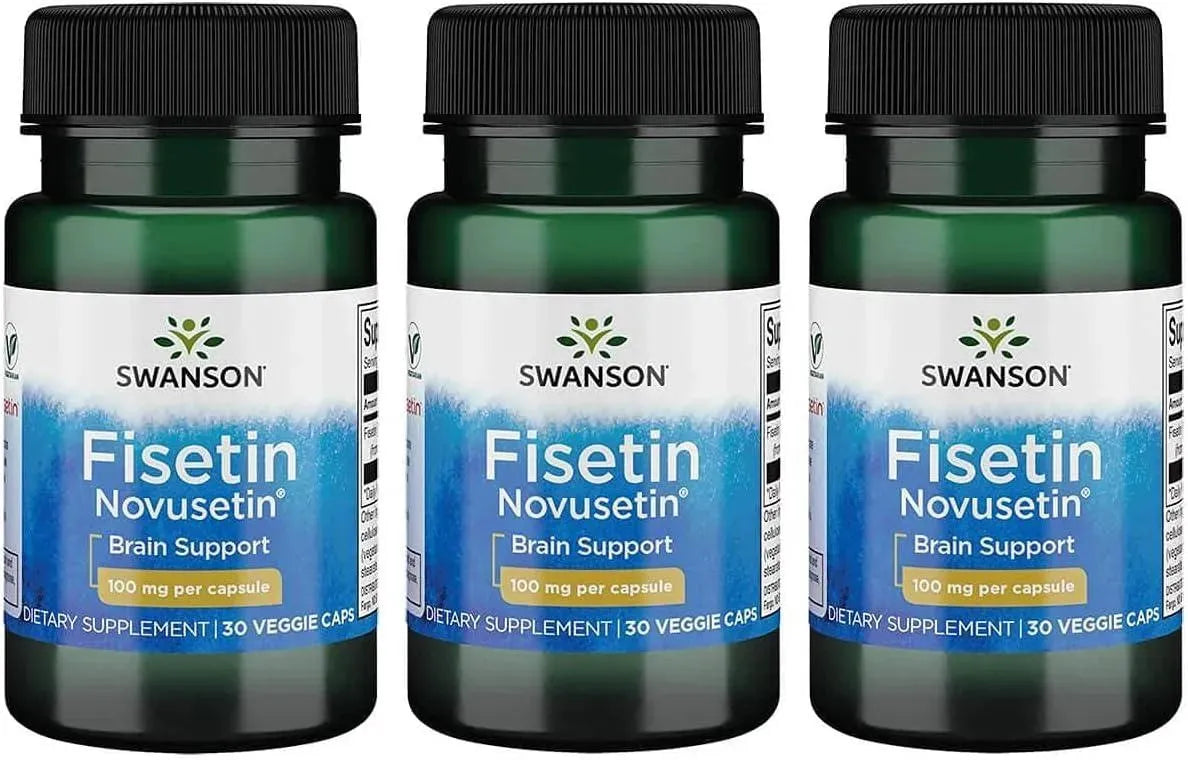 SWANSON - Swanson Fisetin 100Mg. 30 Capsulas 3 Pack - The Red Vitamin MX - Suplementos Alimenticios - {{ shop.shopifyCountryName }}