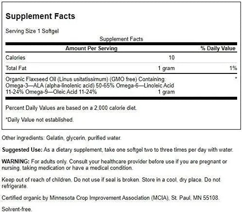 SWANSON - Swanson Flaxseed Oil 1000Mg. 200 Capsulas Blandas - The Red Vitamin MX - Suplementos Alimenticios - {{ shop.shopifyCountryName }}