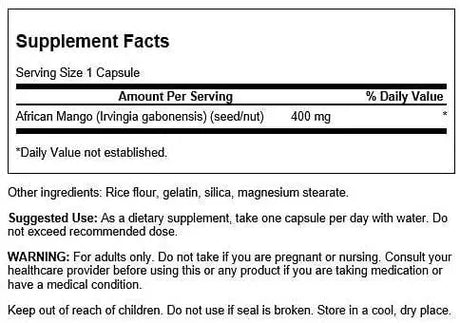 SWANSON - Swanson Full Spectrum African Mango 400Mg. 60 Capsulas 2 Pack - The Red Vitamin MX - Suplementos Alimenticios - {{ shop.shopifyCountryName }}