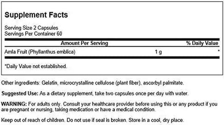 SWANSON - Swanson Full Spectrum Amla Fruit 500Mg. 120 Capsulas - The Red Vitamin MX - Suplementos Alimenticios - {{ shop.shopifyCountryName }}