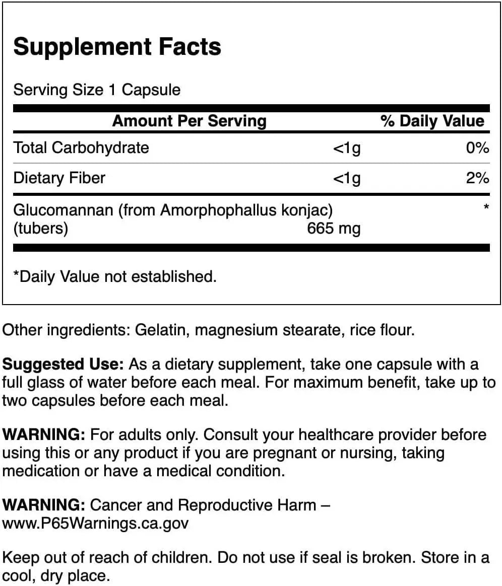 SWANSON - Swanson Glucomannan (Konjac Root) 665Mg. 90 Capsulas - The Red Vitamin MX - Suplementos Alimenticios - {{ shop.shopifyCountryName }}
