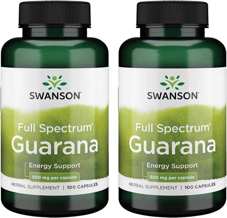 SWANSON - Swanson Guarana 500Mg. 100 Capsulas 2 Pack - The Red Vitamin MX - Suplementos Alimenticios - {{ shop.shopifyCountryName }}