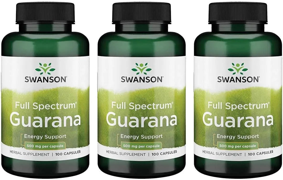 SWANSON - Swanson Guarana 500Mg. 100 Capsulas 3 Pack - The Red Vitamin MX - Suplementos Alimenticios - {{ shop.shopifyCountryName }}