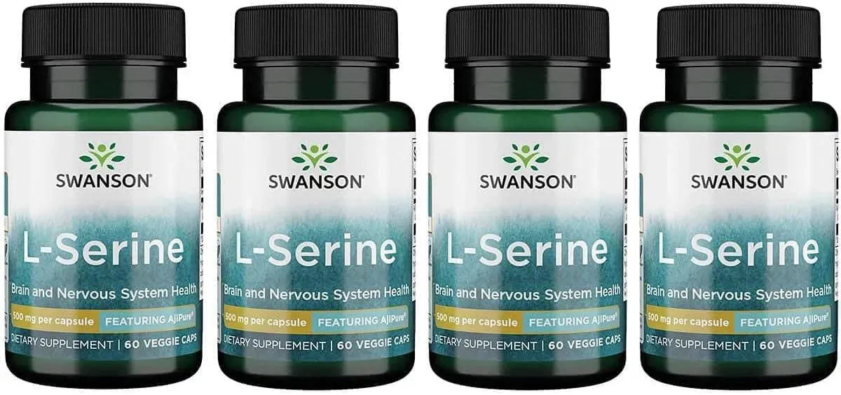 SWANSON - Swanson L-Serine 500Mg. 60 Capsulas 4 Pack - The Red Vitamin MX - Suplementos Alimenticios - {{ shop.shopifyCountryName }}