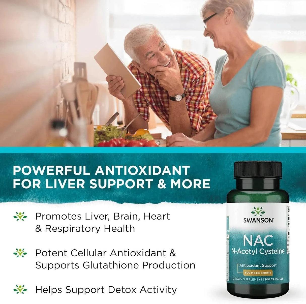 SWANSON - Swanson NAC N-Acetyl Cysteine 600Mg. 100 Capsulas - The Red Vitamin MX - Suplementos Alimenticios - {{ shop.shopifyCountryName }}