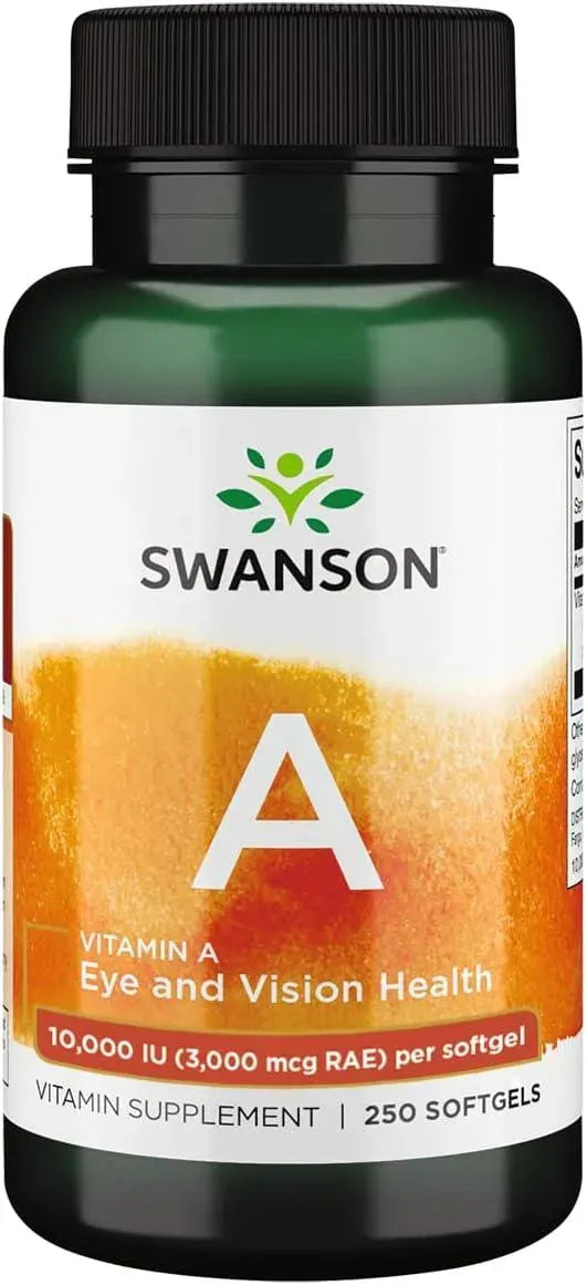 SWANSON - Swanson Vitamin A 10,000 IU 250 Capsulas Blandas - The Red Vitamin MX - Suplementos Alimenticios - {{ shop.shopifyCountryName }}