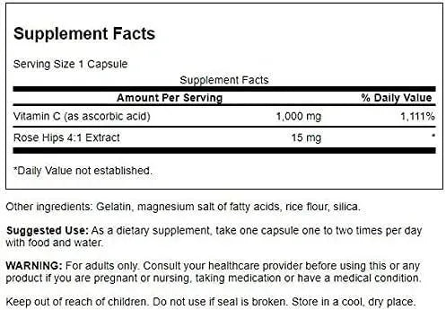 SWANSON - Swanson Vitamin C w/Rose Hips 90 Capsulas 3 Pack - The Red Vitamin MX - Suplementos Alimenticios - {{ shop.shopifyCountryName }}