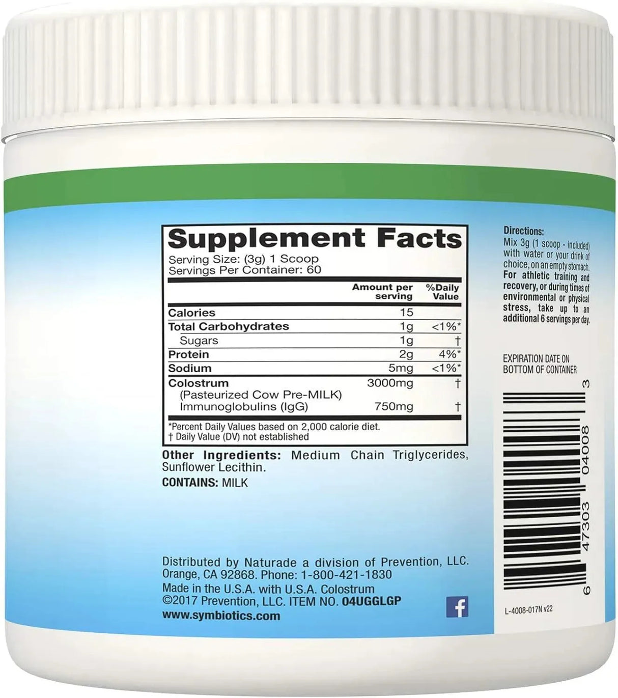 SYMBIOTICS - Symbiotics Colostrum Plus Powder 180 Gr. - The Red Vitamin MX - Suplementos Alimenticios - {{ shop.shopifyCountryName }}